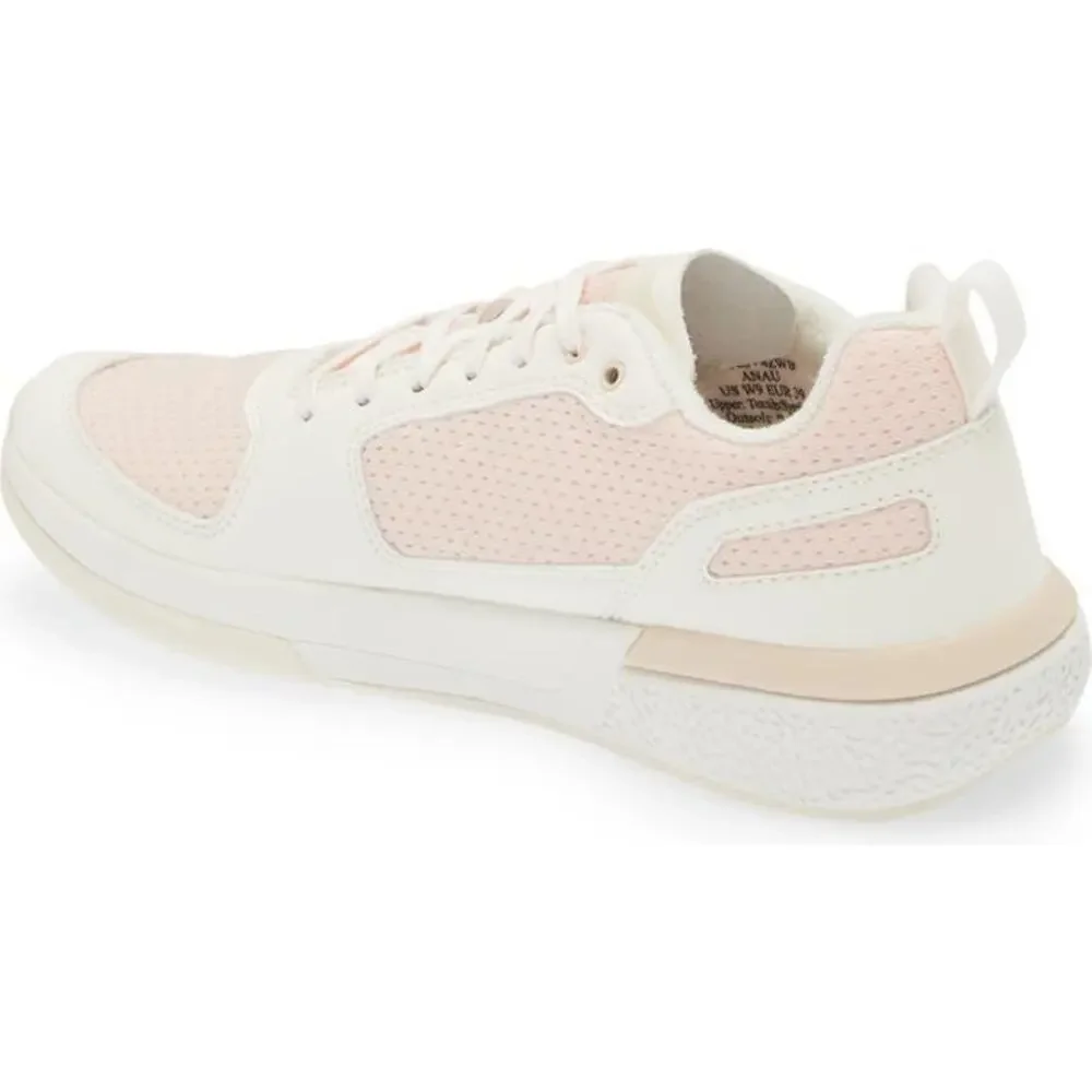 OluKai Women’s Athletic Sneakers – Blush Pink & Cream Mesh Lace-Up Comfort Shoes